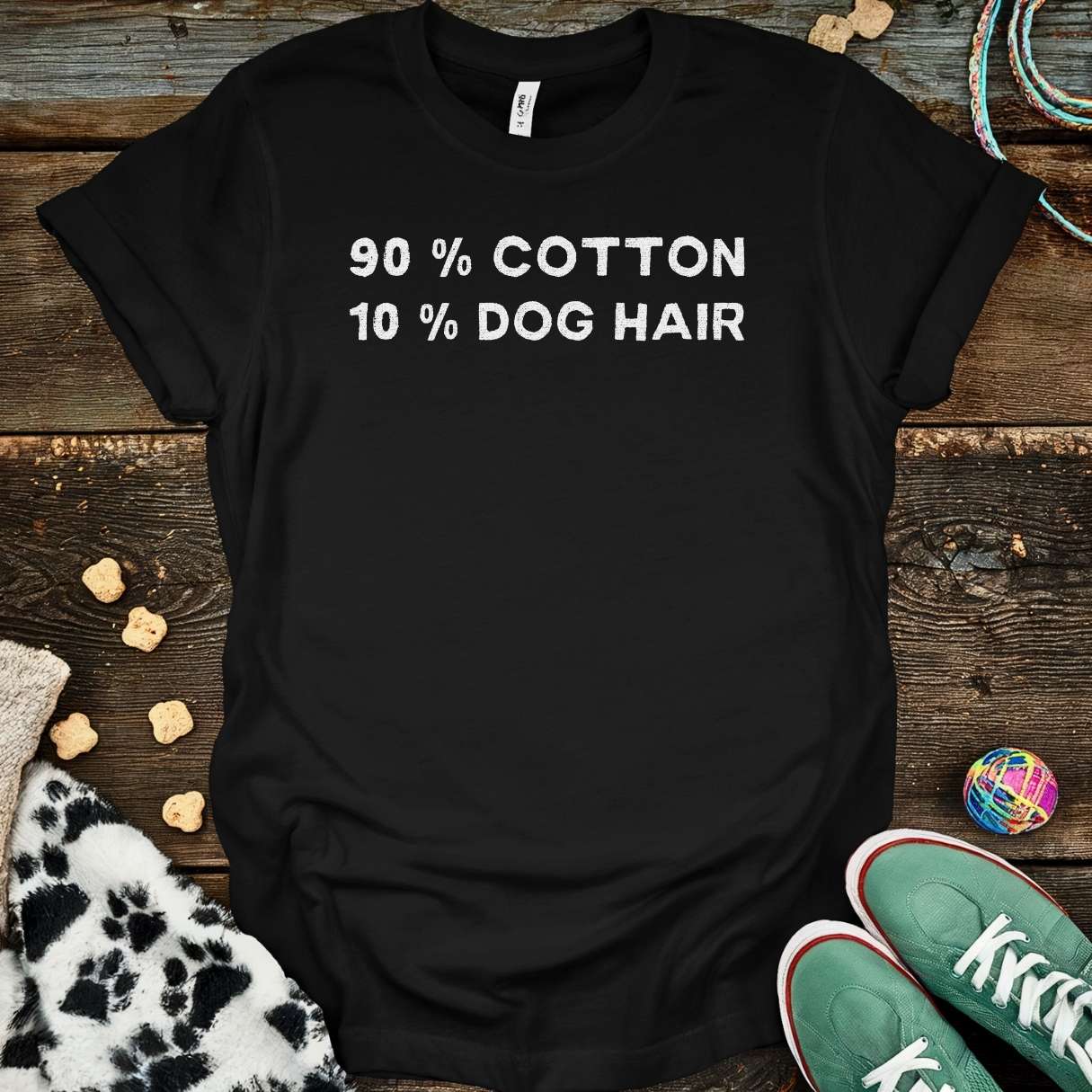 90% Cotton 10% Dog Hair T-Shirt Black / S T-Shirt