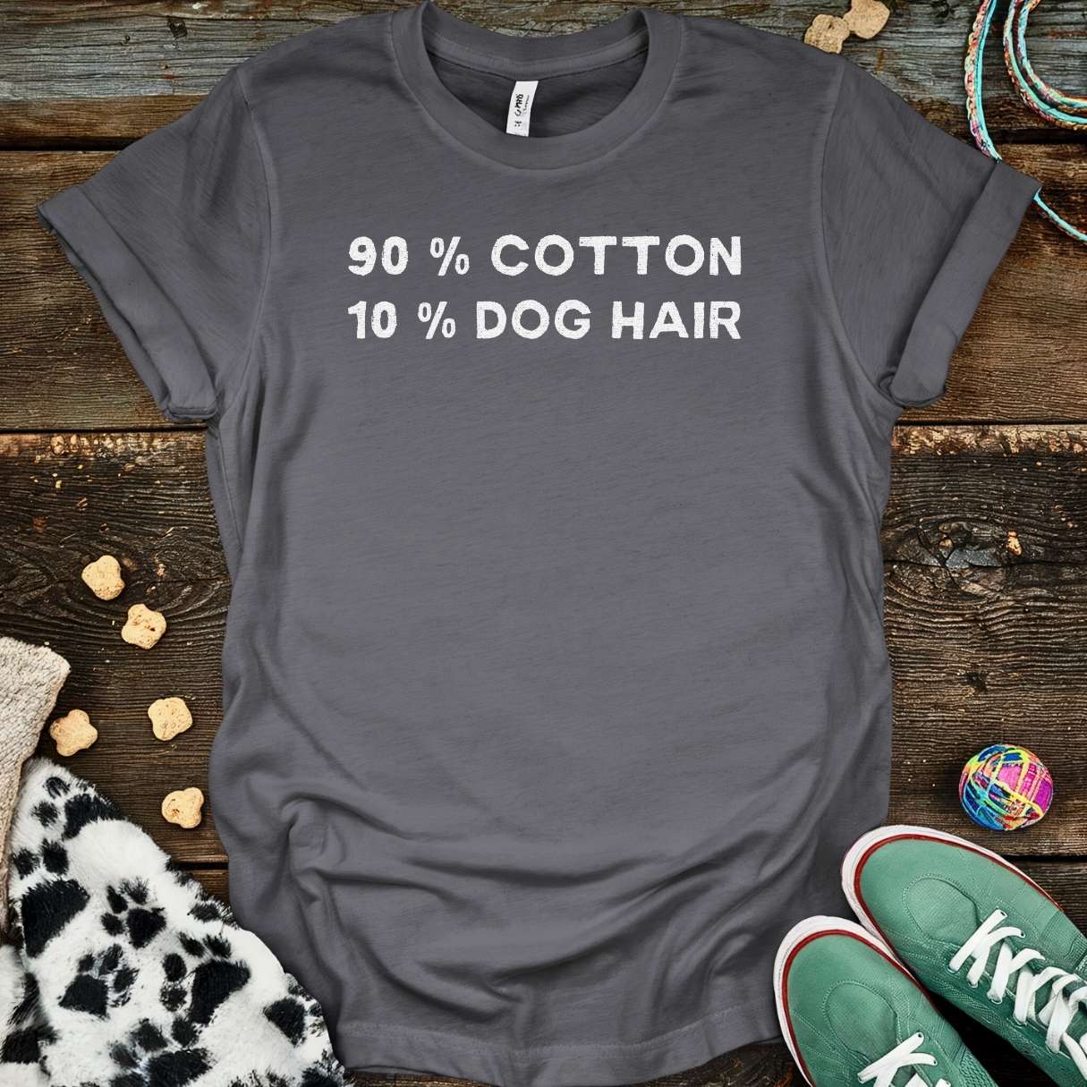 90% Cotton 10% Dog Hair T-Shirt Charcoal / S T-Shirt