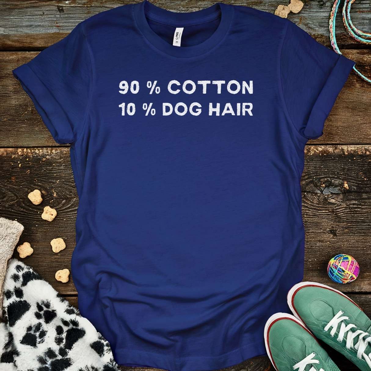 90% Cotton 10% Dog Hair T-Shirt Navy / S T-Shirt