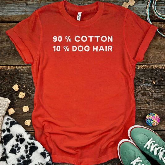 90% Cotton 10% Dog Hair T-Shirt Red / S T-Shirt