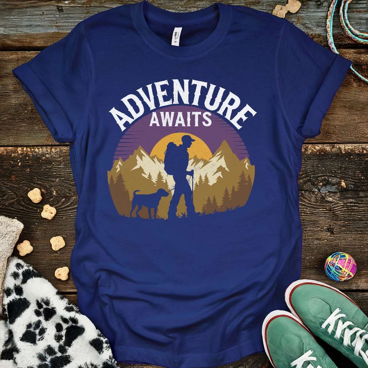 Adventure Awaits Purple T-Shirt Navy / S T-Shirt