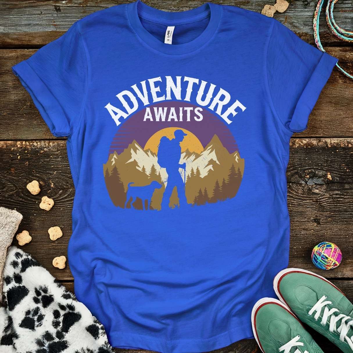 Adventure Awaits Purple T-Shirt Royal / S T-Shirt