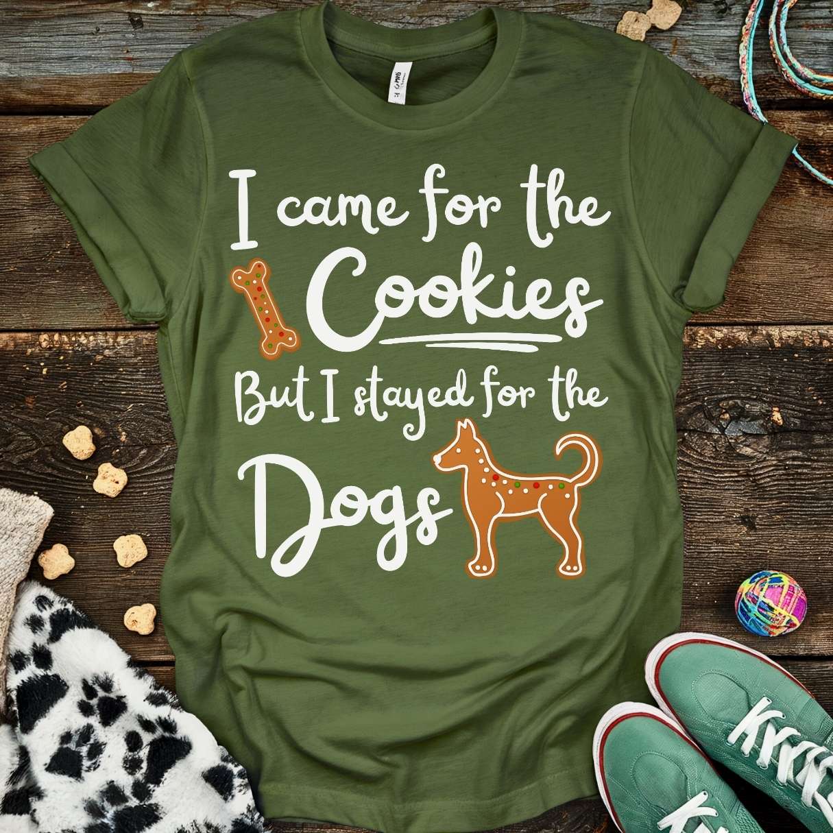 Came For Cookies T-Shirt Military Green / S T-Shirt