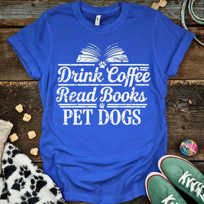 Coffee Books Dogs T-Shirt Royal / S T-Shirt