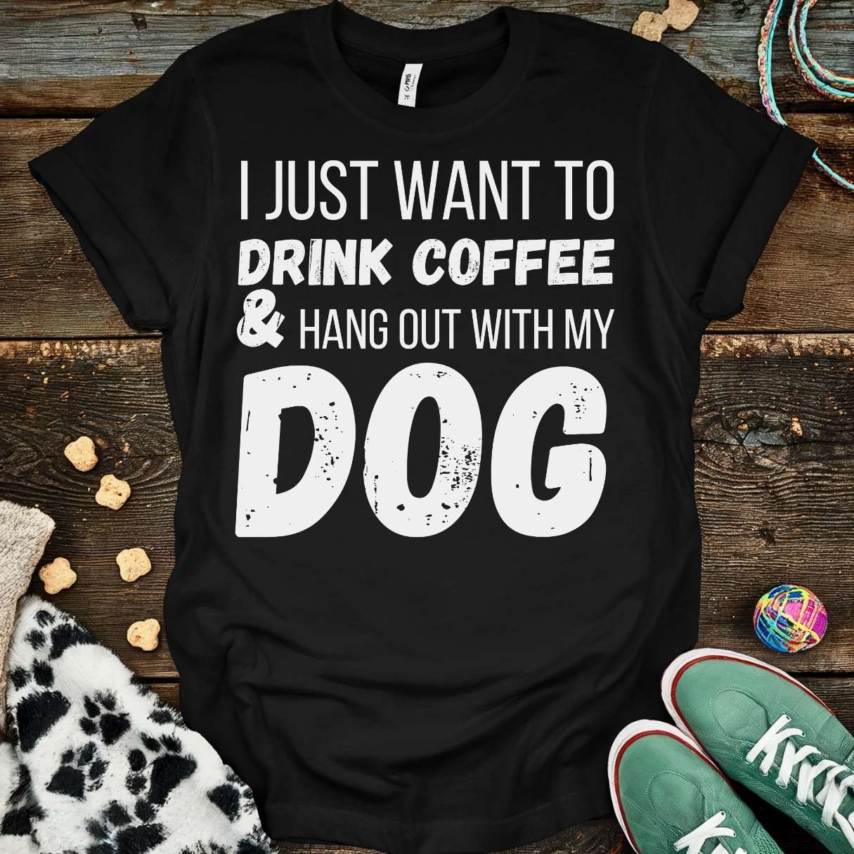 Coffee & Dog T-Shirt Black / S T-Shirt