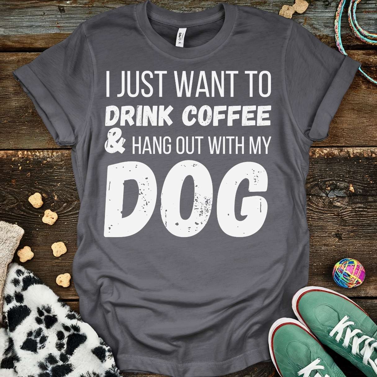 Coffee & Dog T-Shirt Charcoal / S T-Shirt