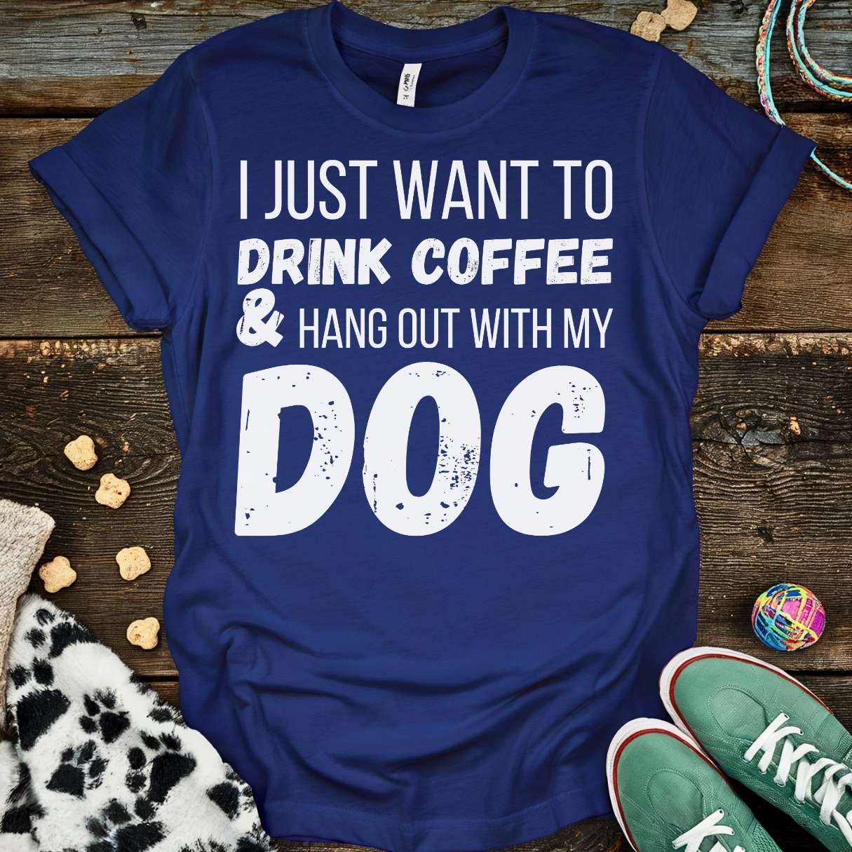 Coffee & Dog T-Shirt Navy / S T-Shirt