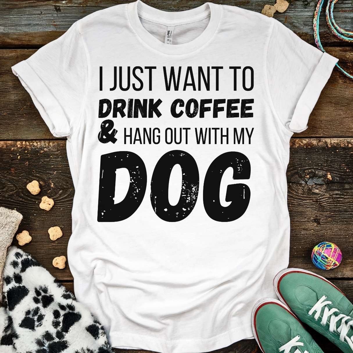 Coffee & Dog T-Shirt White / S T-Shirt