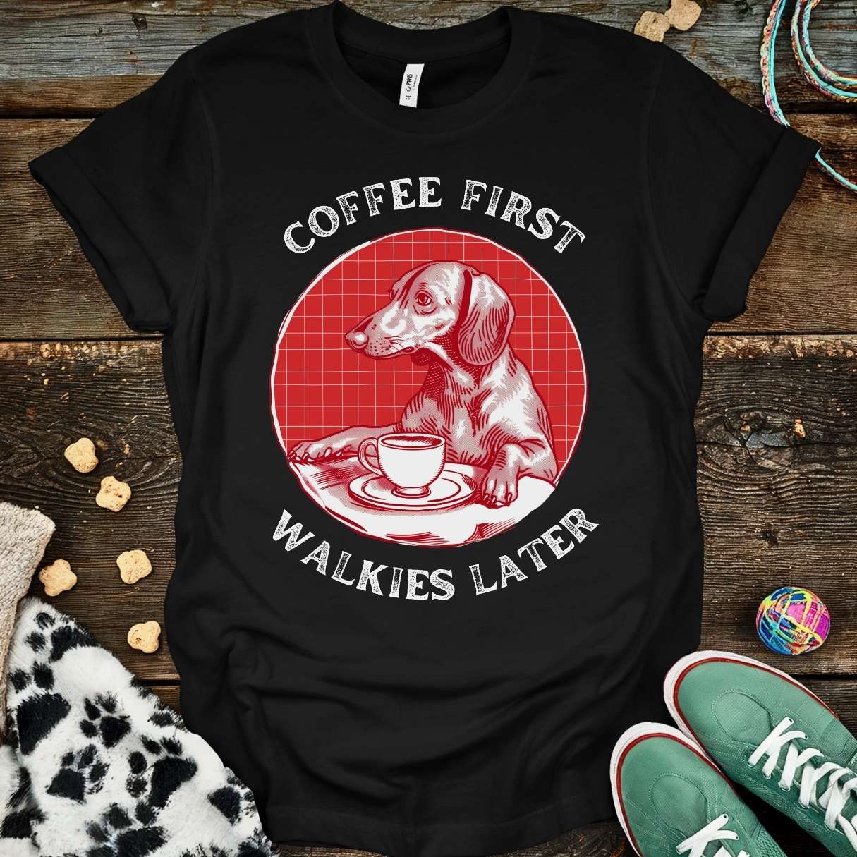 Coffee First T-Shirt Black / S T-Shirt