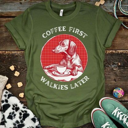 Coffee First T-Shirt Military Green / S T-Shirt