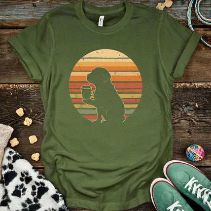 Coffee Pug T-Shirt Military Green / S T-Shirt