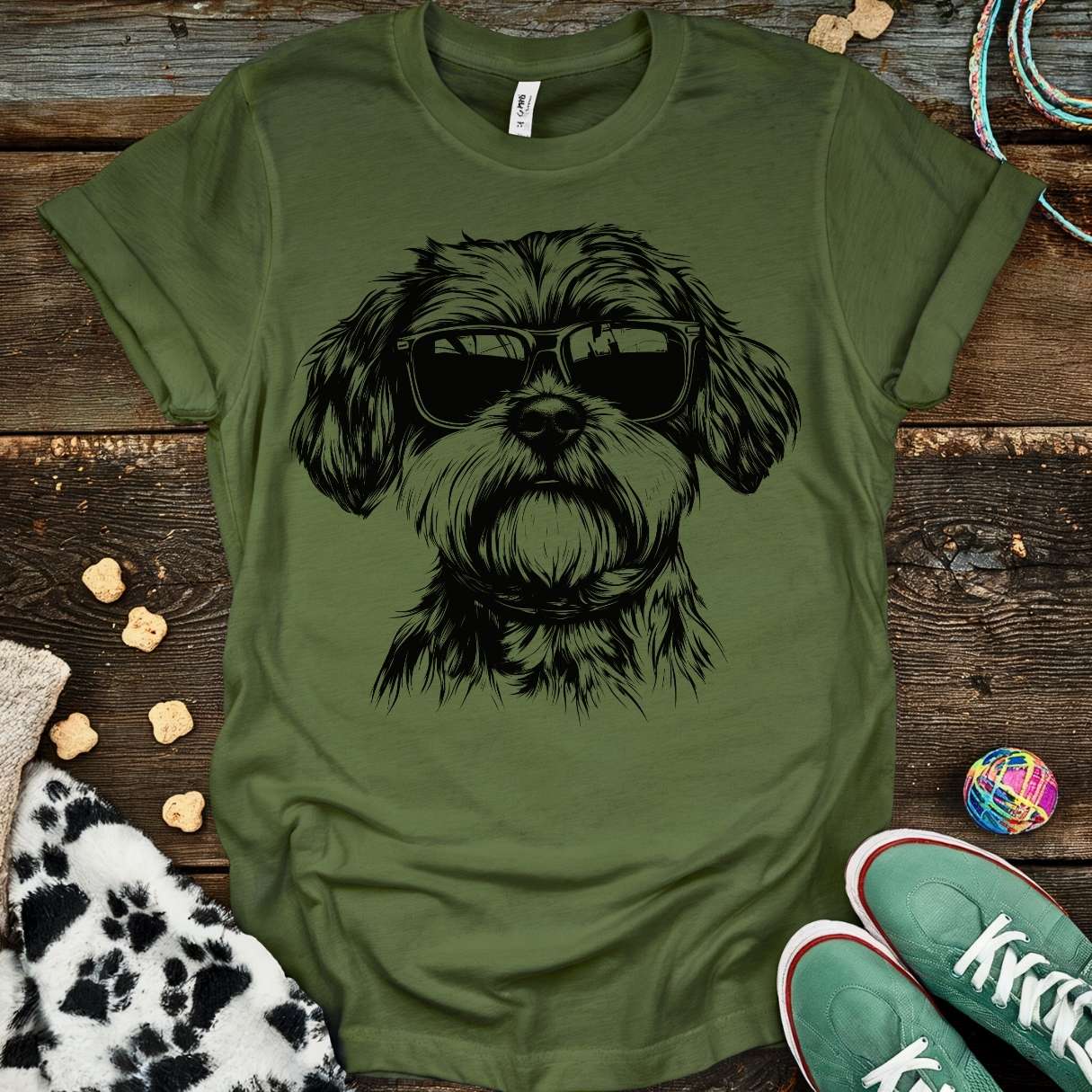 Cool Dog T-Shirt Military Green / S T-Shirt