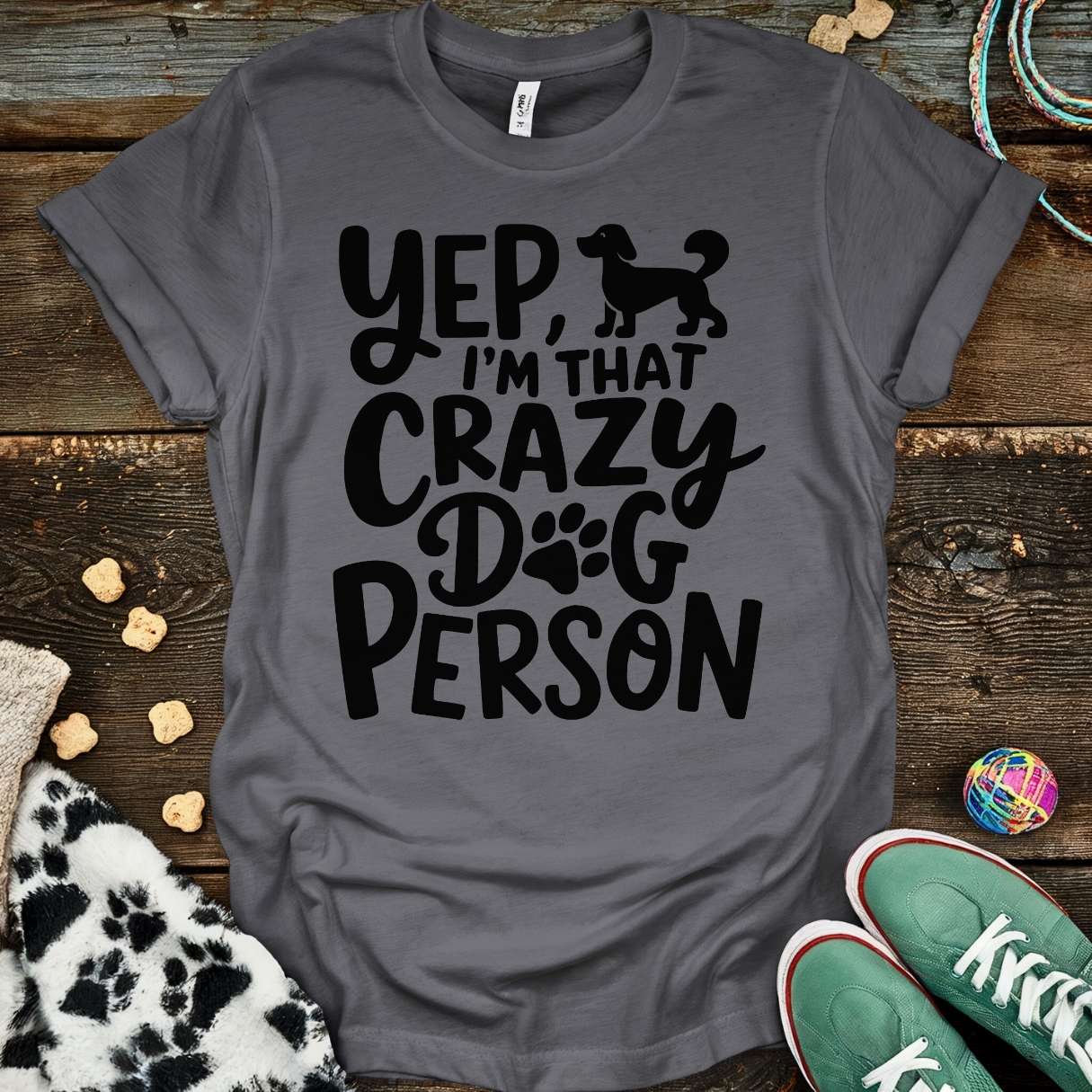 Crazy Dog Person T-Shirt Charcoal / S T-Shirt