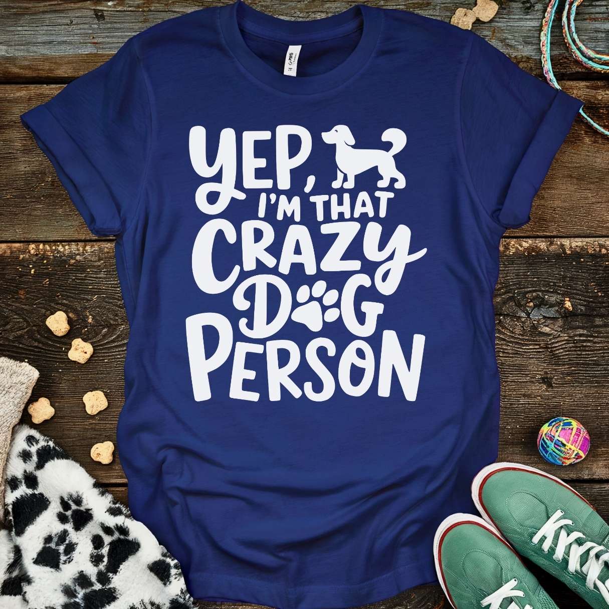 Crazy Dog Person T-Shirt Navy / S T-Shirt