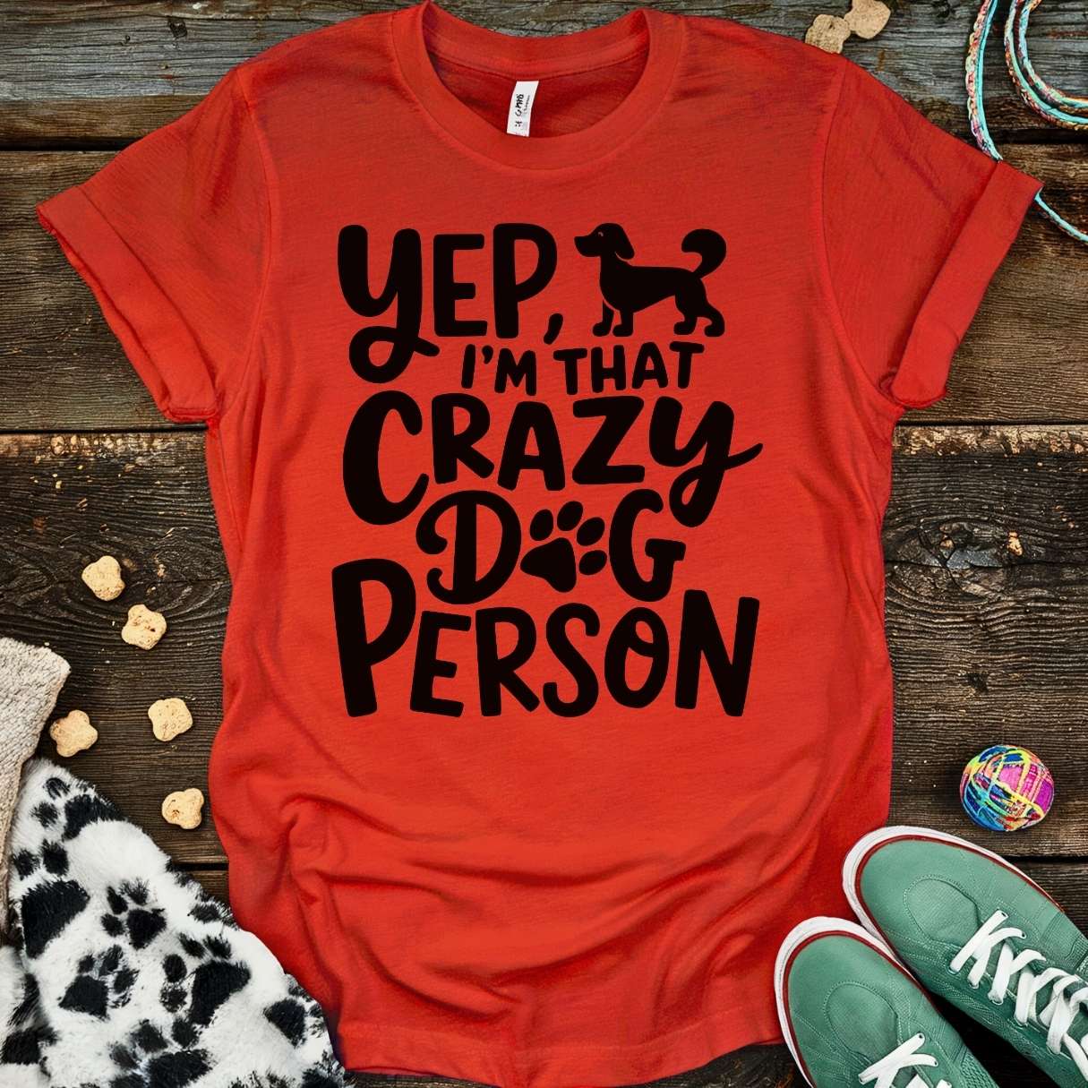 Crazy Dog Person T-Shirt Red / S T-Shirt