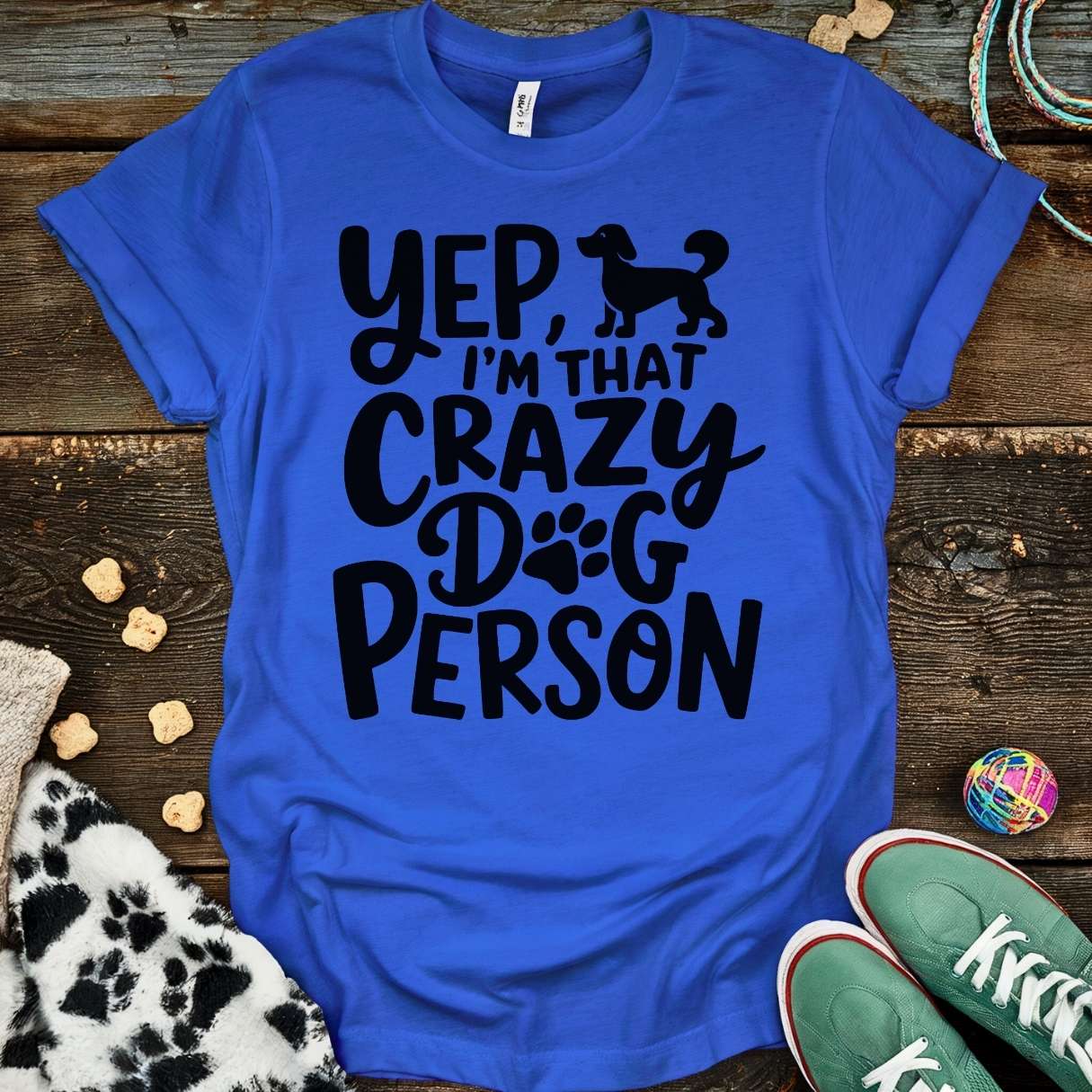 Crazy Dog Person T-Shirt Royal / S T-Shirt