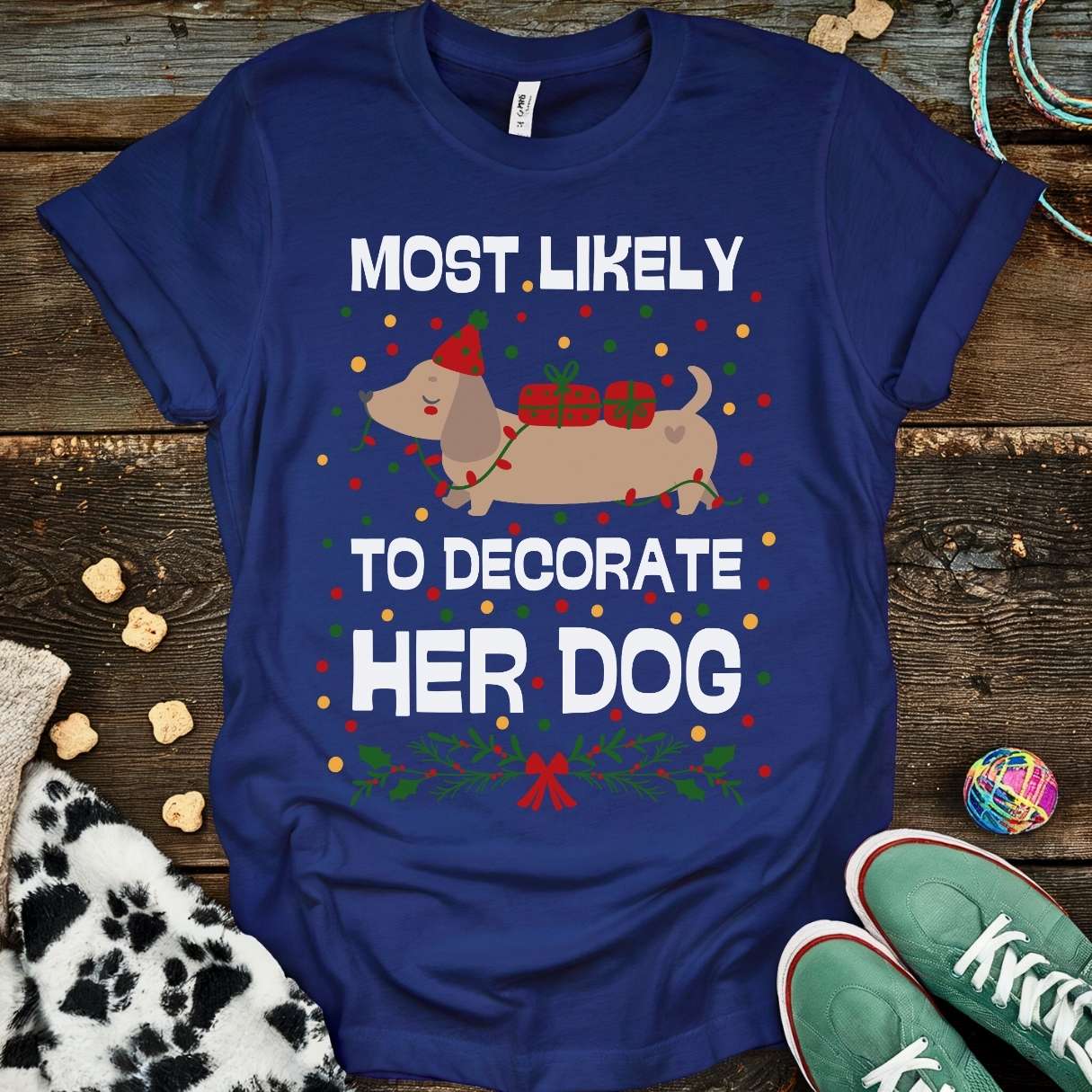 Decorate Dog T-Shirt Navy / S T-Shirt