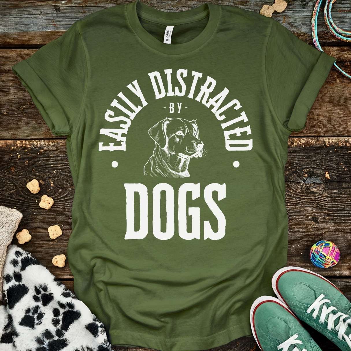 Distracted By T-Shirt Military Green / S T-Shirt