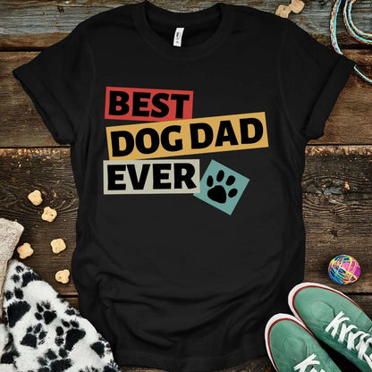 Dog Dad Retro T-Shirt Black / S T-Shirt