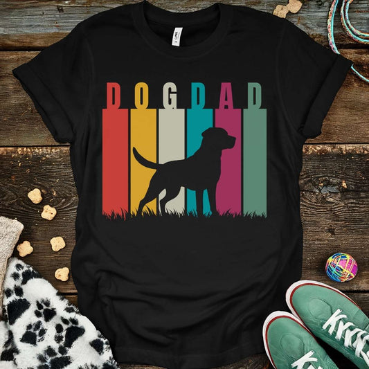 Dog Dad Retro T-Shirt Black / S T-Shirt