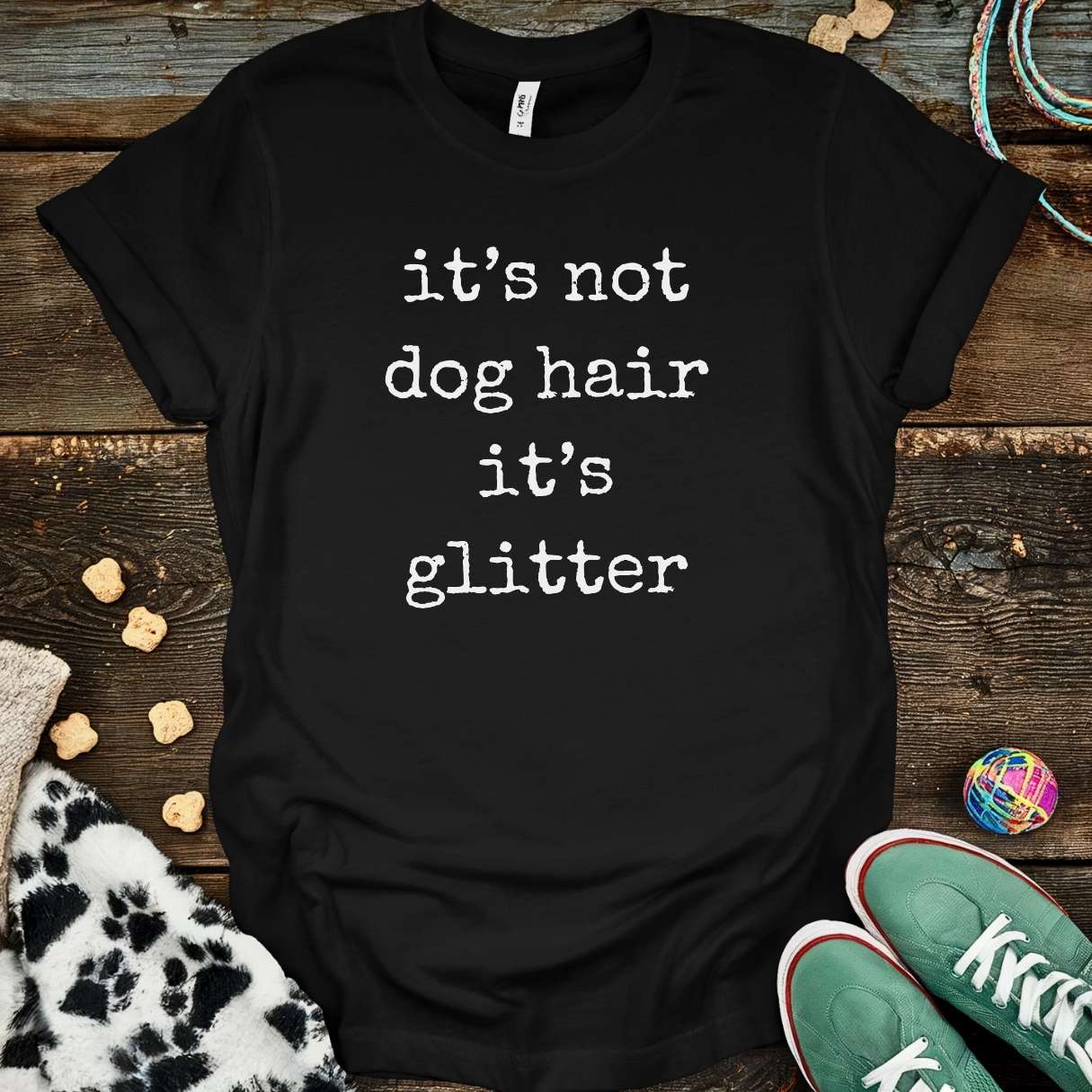 Dog Hair Glitter T-Shirt Black / S T-Shirt