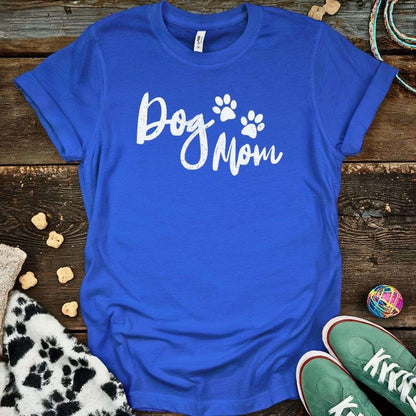 Dog Mom Distressed T-Shirt Royal / S T-Shirt