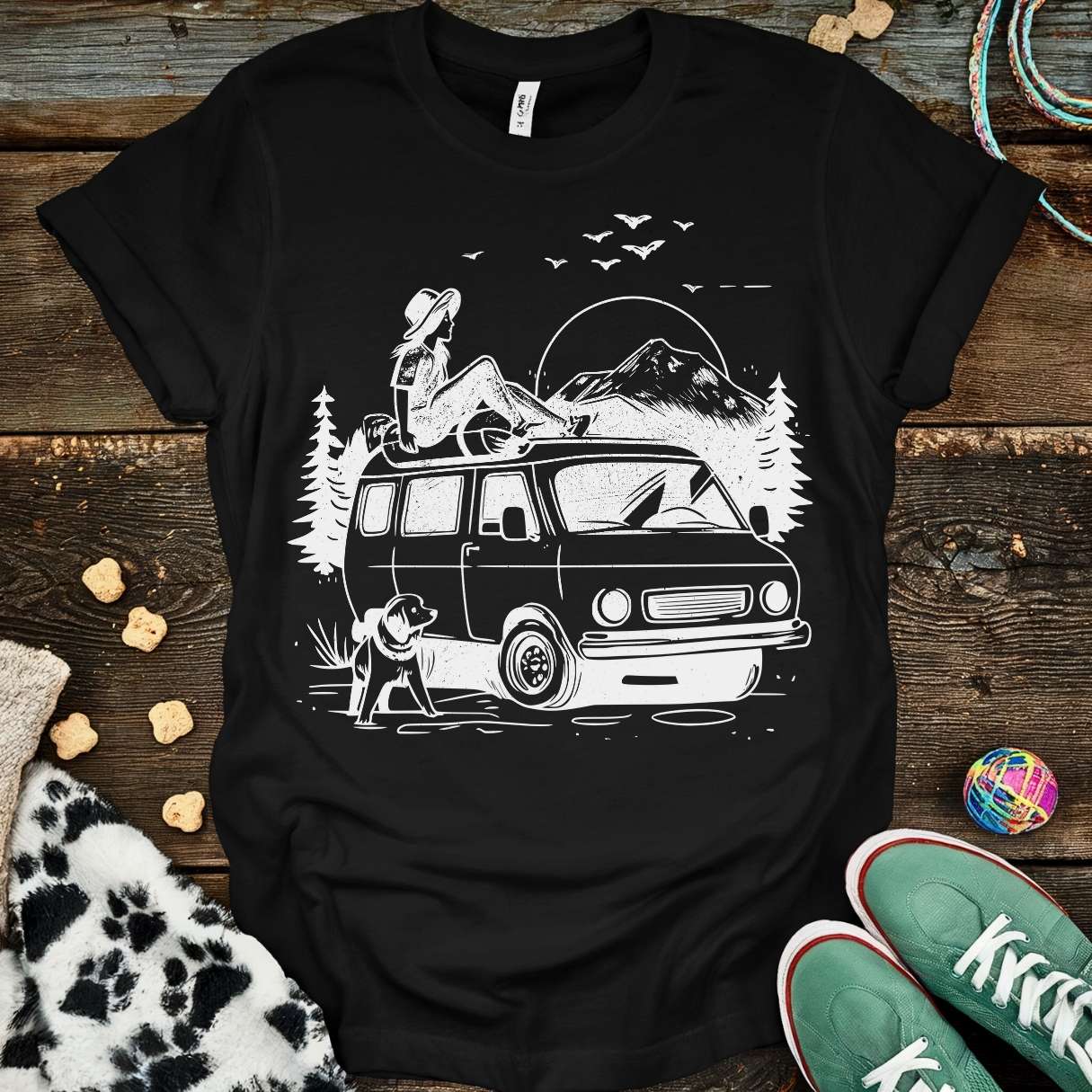 Dog Vanlife 2 T-Shirt Black / S T-Shirt