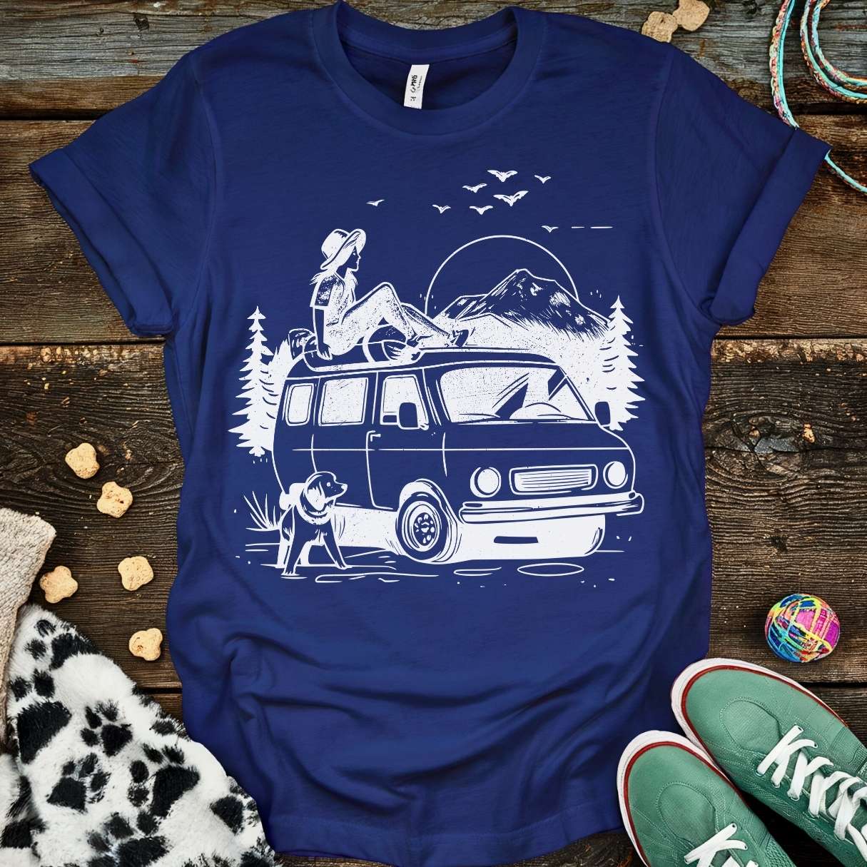 Dog Vanlife 2 T-Shirt Navy / S T-Shirt