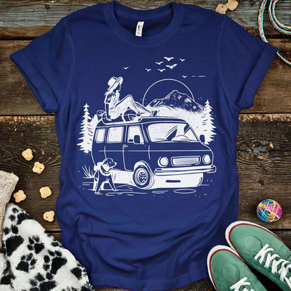 Dog Vanlife 2 T-Shirt Navy / S T-Shirt