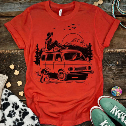 Dog Vanlife 2 T-Shirt Red / S T-Shirt