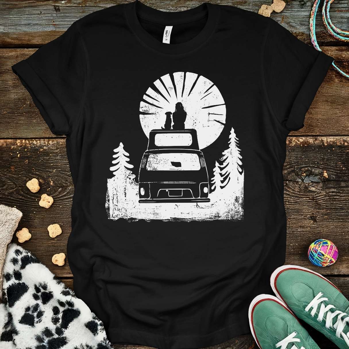 Dog Vanlife T-Shirt Black / S T-Shirt