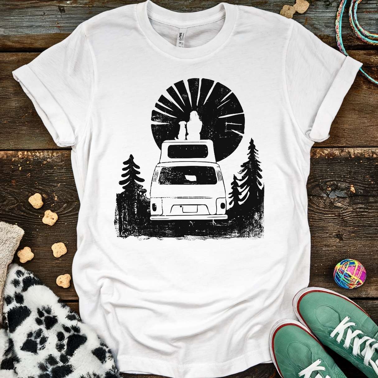 Dog Vanlife T-Shirt White / S T-Shirt