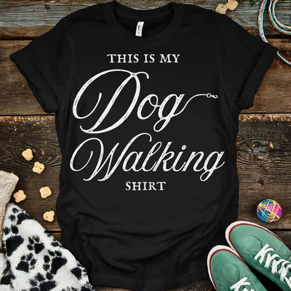 Dog Walking T-Shirt Black / S T-Shirt