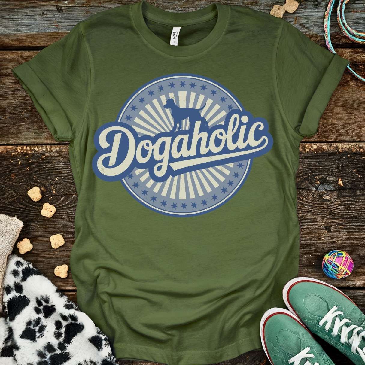 Dogaholic Graph T-Shirt Military Green / S T-Shirt