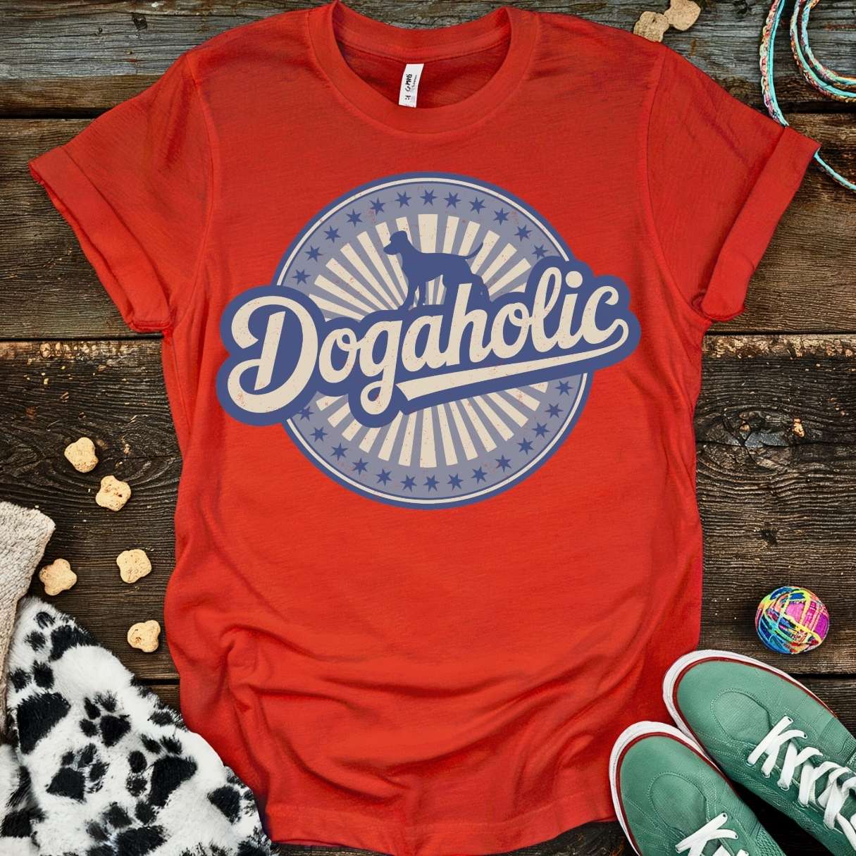 Dogaholic Graph T-Shirt Red / S T-Shirt