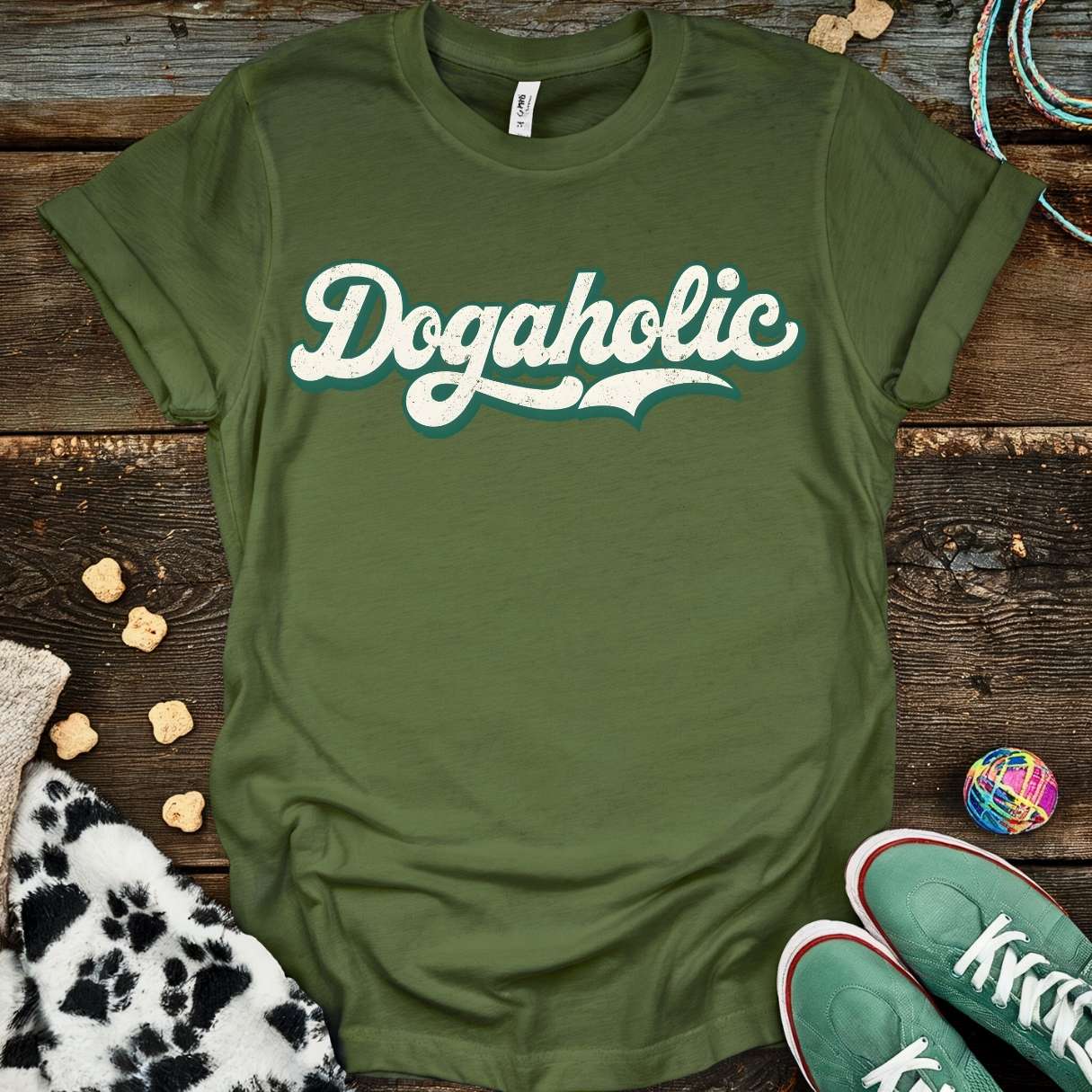 Dogaholic T-Shirt Military Green / S T-Shirt