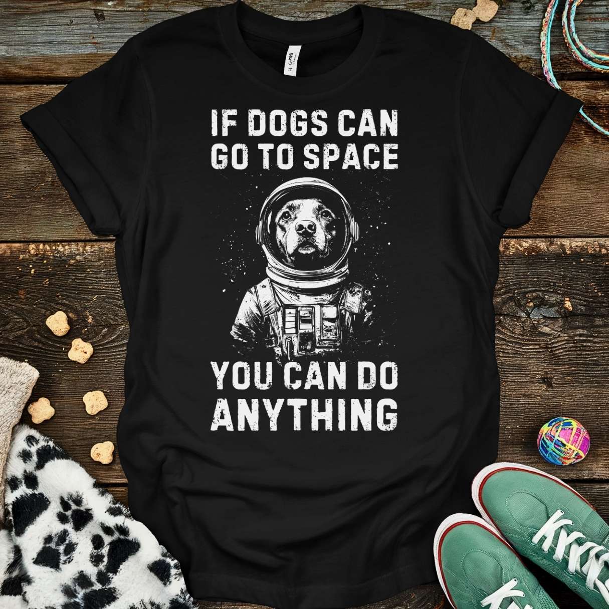 Dogs Go To Space T-Shirt Black / S T-Shirt