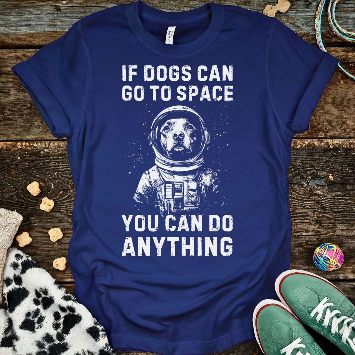 Dogs Go To Space T-Shirt Navy / S T-Shirt