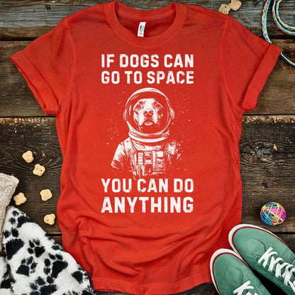 Dogs Go To Space T-Shirt Red / S T-Shirt