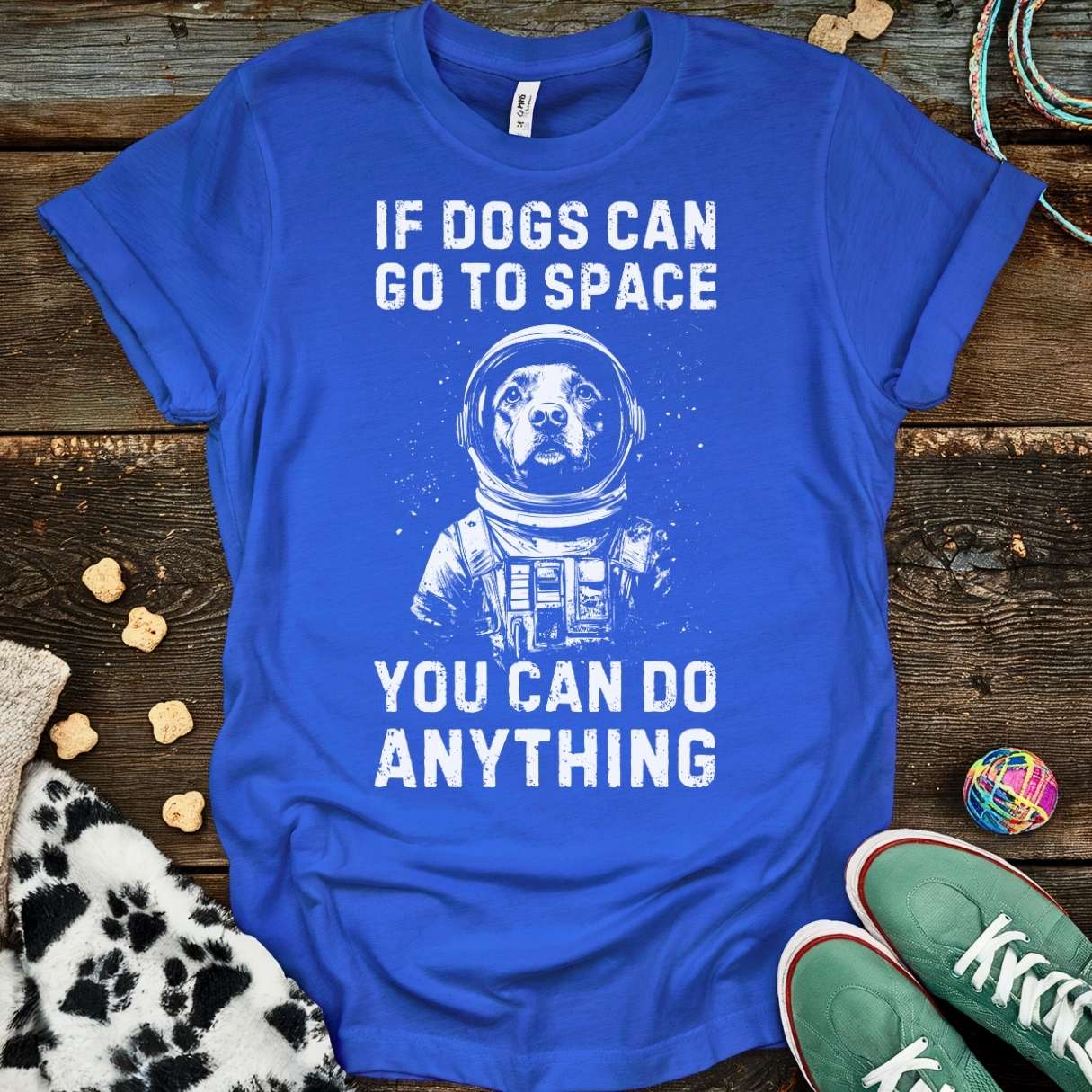 Dogs Go To Space T-Shirt Royal / S T-Shirt