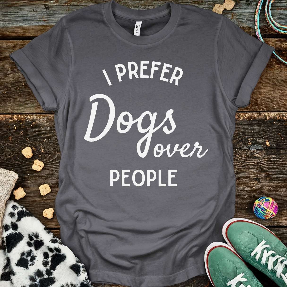 Dogs > People T-Shirt Charcoal / S T-Shirt