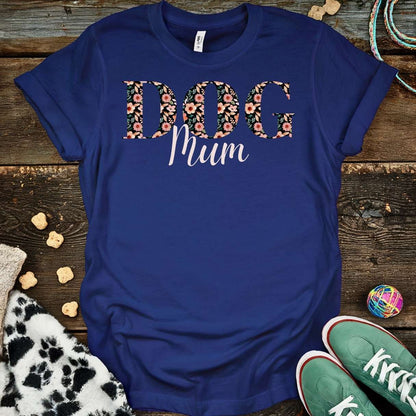 Floral Dog Mum T-Shirt Navy / S T-Shirt