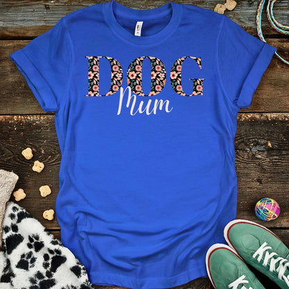 Floral Dog Mum T-Shirt Royal / S T-Shirt