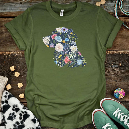 Floral Goldie T-Shirt Military Green / S T-Shirt