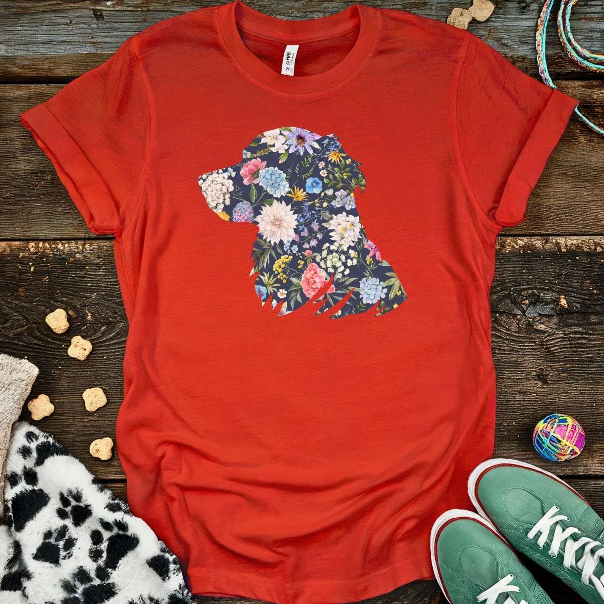 Floral Goldie T-Shirt Red / S T-Shirt