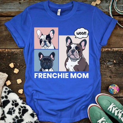 Frenchie Mom Art T-Shirt Royal / S T-Shirt