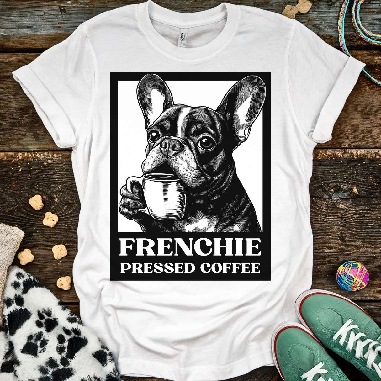 Frenchie Press T-Shirt White / S T-Shirt