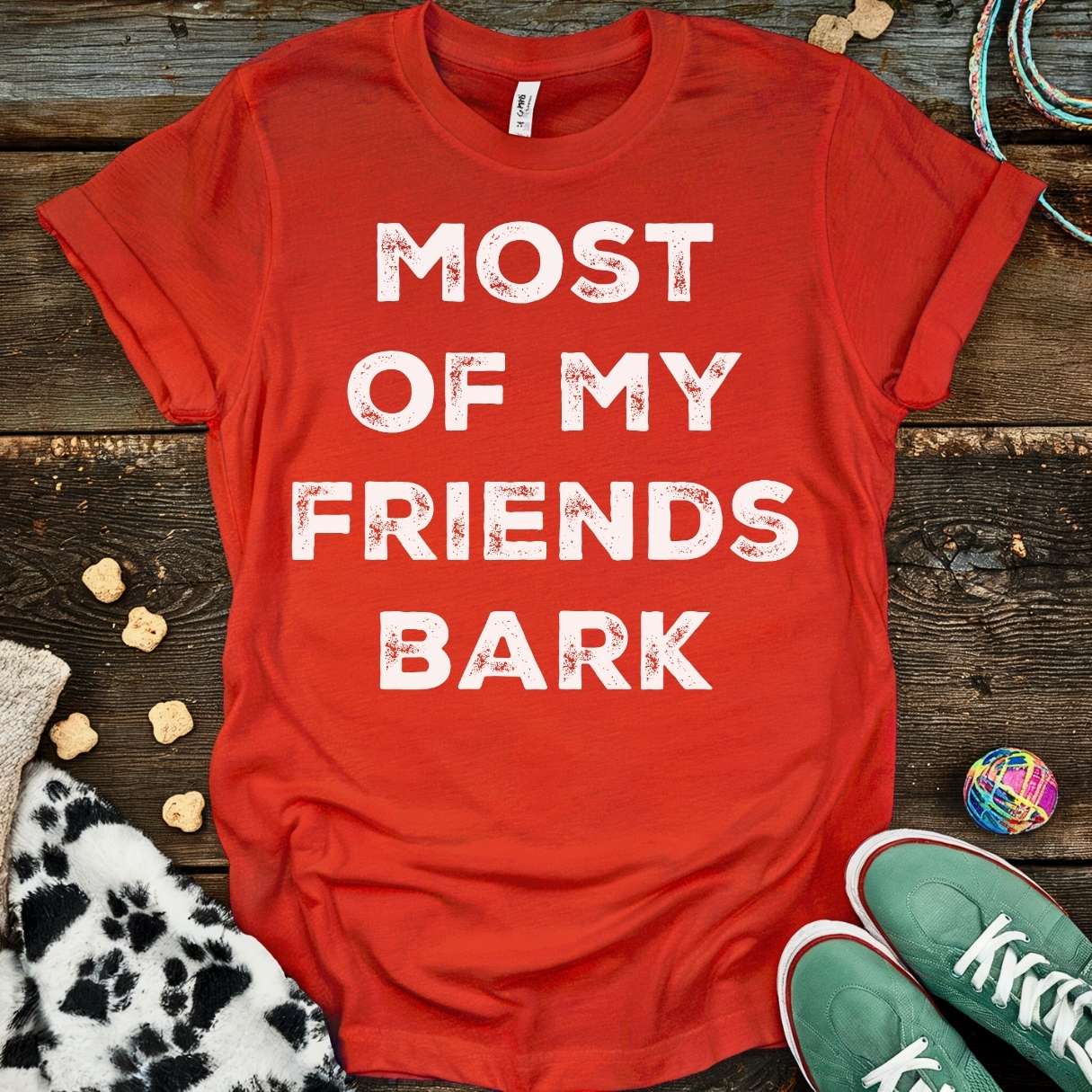 Friends Bark T-Shirt Red / S T-Shirt