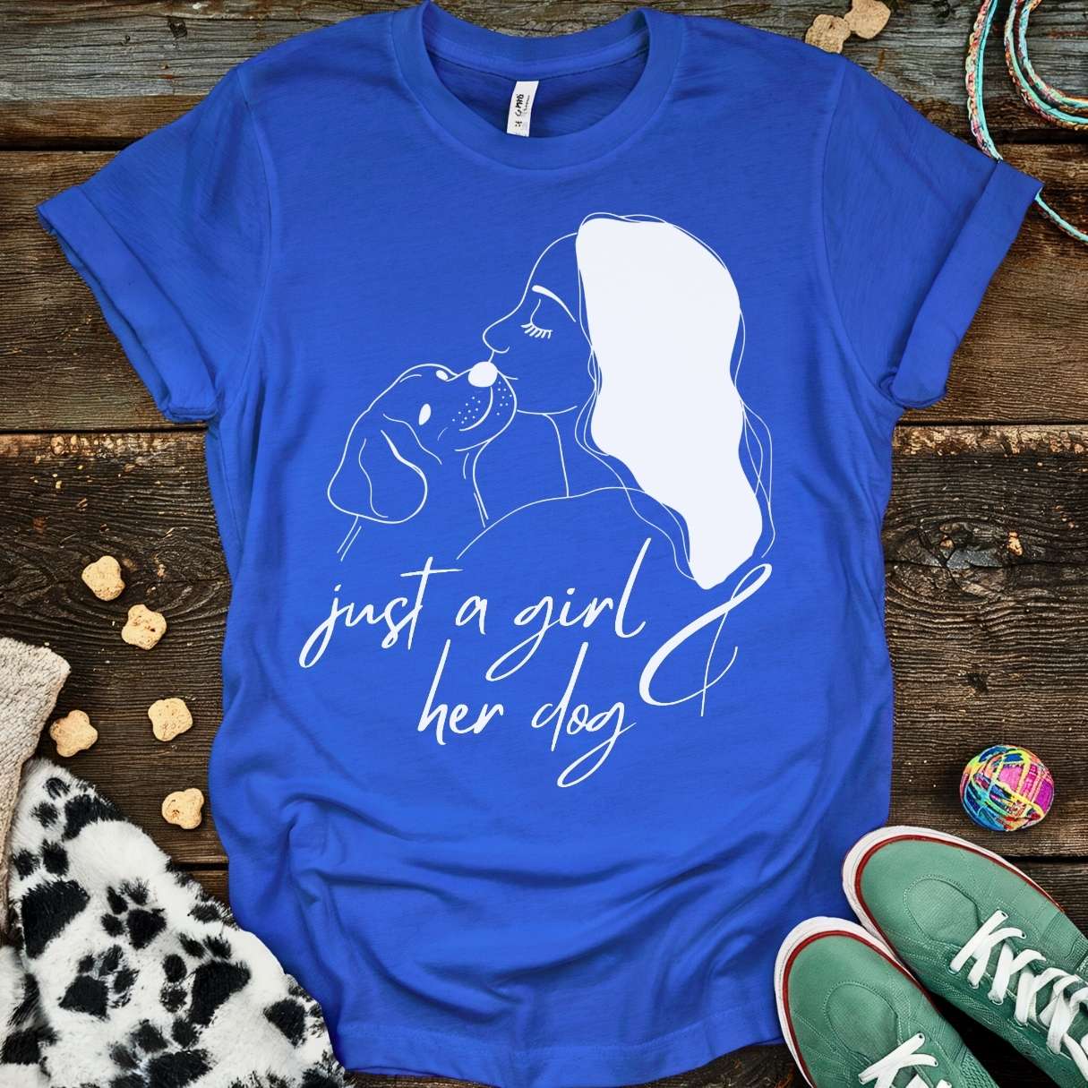 Girl & Her Dog T-Shirt Royal / S T-Shirt