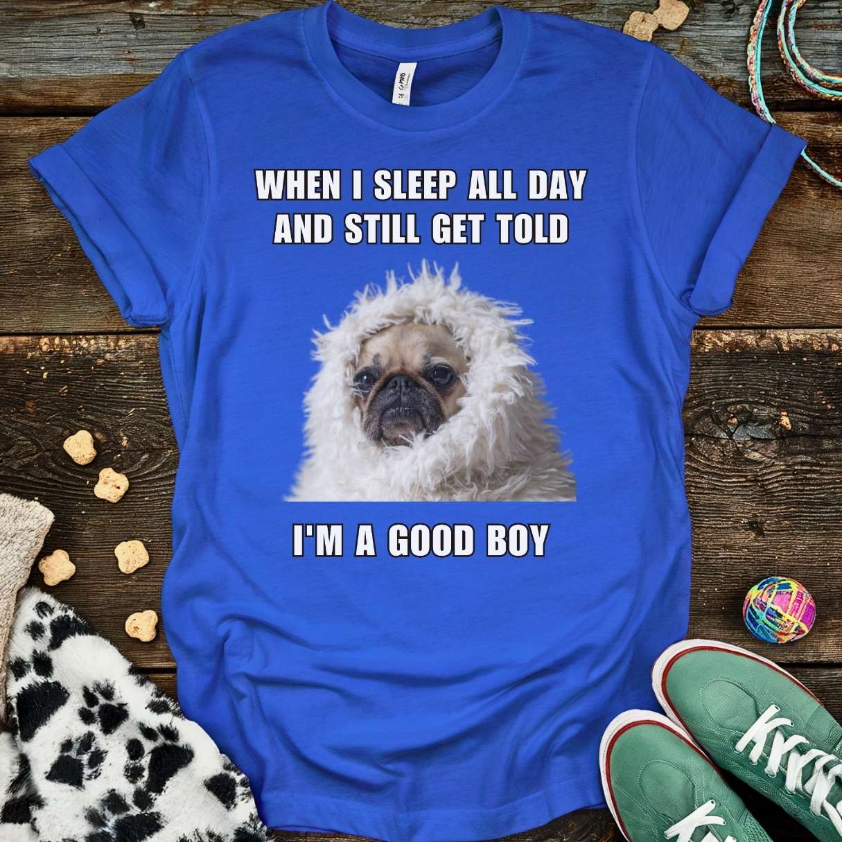 Good Boy Pug T-Shirt Royal / S T-Shirt